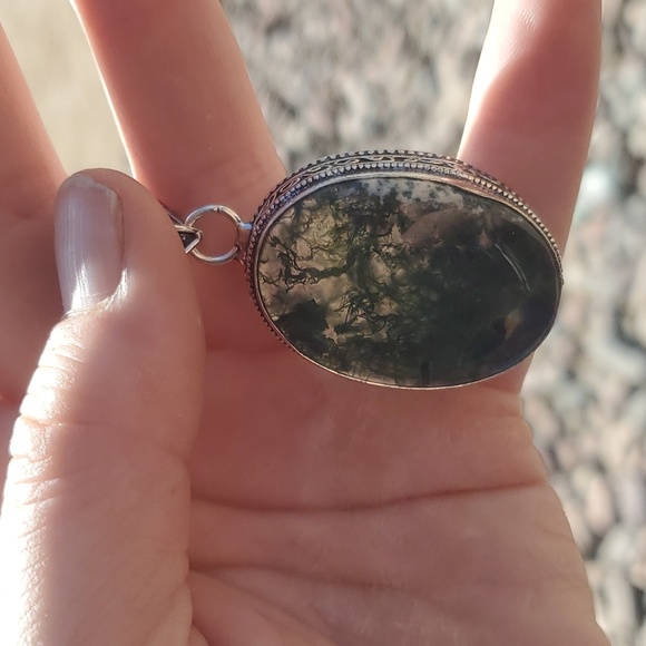 New Indian Moss 925 Silver Pendant. - Picture 9 of 9